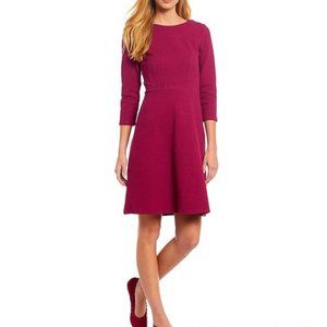 Joules Shay 3/4 Sleeve A-Line Dress in berry 12